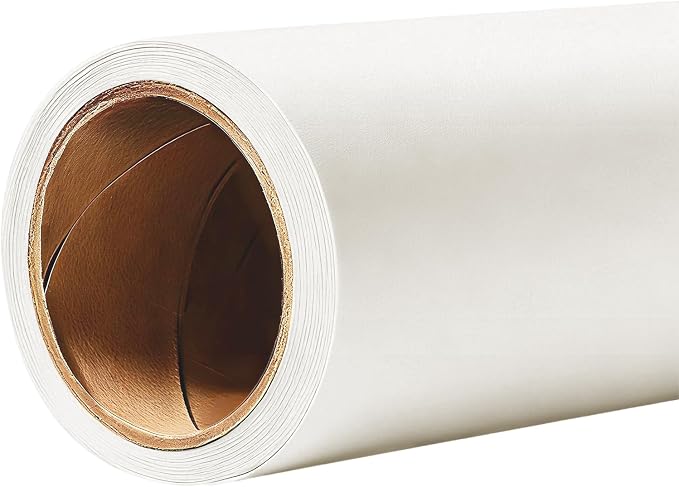 YSKE-Seamless White Paper Backdrop Roll for Photography, Photo Background, and Photoshoot Cover–Roll of Paper with Backdrop Cover for Background Stand,Thick Anti-Wrinkle Matte(53''x16.4',Snow White) by YSKE