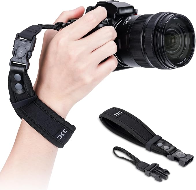Upgraded Quick Release Soft Neoprene Camera Hand Wrist Grip Strap with Sliding Lock for Canon EOS R5 R6 Mark III II V R1 R RP R3 ZR Z5II Z6III Z6II Z50II Z9 P1100 A1 II A9III XM5 XT50 GFX100RF S1R II by Kiorafoto