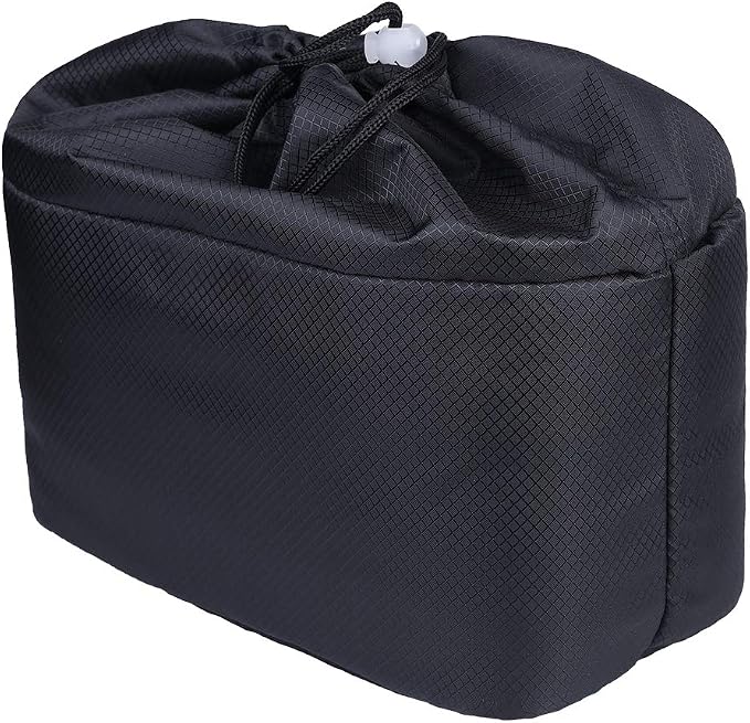 JAKAGO Shockproof Camera Insert Bag for SLR DSLR Mirrorless Camera Lens Flash Light Accessories Camera Pouch with Adjustable Dividers for Canon Nikon Sony Water Resistant Camera inner case(Black) by JAKAGO
