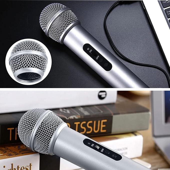Facmogu 4PCS SM58 Grill Microphone Head Replacement, Grille Mic Head | Microphone Grille Ball with Inner Foam | Steel Mesh Microphone Heads | Fits for SM58 SM58S SM58LC BETA58 BETA58A | Silver - Image 4