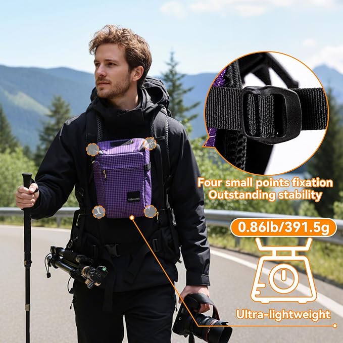 HIKEMAN Shoulder Bag Case for Camera - Outdoor Waterproof Shockproof Camera Bag,Detachable Strap for Daily Use,Travel,Cycling Climbing(Grey) - Image 6