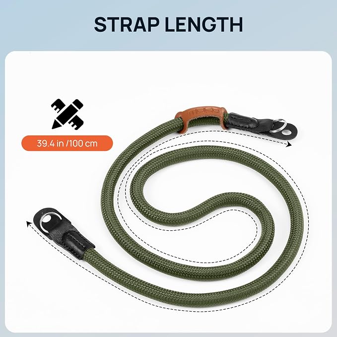 MoKo Camera Strap, 100cm Neck & Shoulder Rope Camera Straps for Photographers, for Canon Sony Nikon Fuji DSLR - Image 6