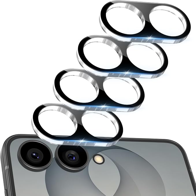 4 Pack Camera Lens Protector Compatible with Samsung Galaxy Z Flip 8/Flip 7 | 9H Tempered Glass Camera Lens Cover Decoration, Case Friendly, High Definition, Scratch-Resistant by MIUOLV