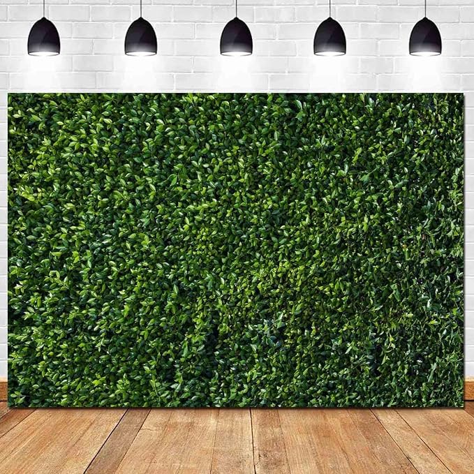 Nature Spring 3D Green Leaves Theme Photo Background Wedding Birthday Party Newborn Baby Shower Photography Backdrops Zoo Decor Shoot Props Bannner (7x5 FT) - Image 5