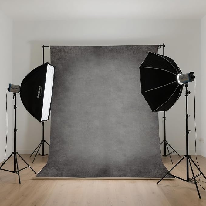 Grey Photography Backdrops for Photoshoot, Abstract Fabric 8x10ft | Vintage Studio Photo Backgrounds, Non Reflective, Easy to Use, for Portrait, Headshot, Product - Image 6