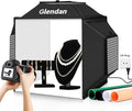 Portable Light Box Photography 20"x 20" Upgrade Dimmable Photo Soft Box | Large Studio for Jewelry & Small Products. 1222 CRI97 LEDs True Color, Dimmable. Sturdy Build, 4 Backdrops, 10s Fold Setup by Glendan