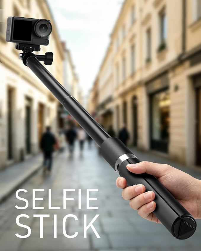 65'' Selfie Stick Tripod for DJI Osmo Action 6/Osmo Nano Accessories | Auto Pop-Open Tripod, Magnetic Quick-Release Adapter Mount 360° Adjustable | 2-in-1 Extended Rod | Portable for Travel Vlog - Image 6