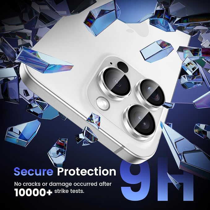 Tensea Camera Lens Protector for iPhone 16 Pro Max/16 Pro/15 Pro Max/15 Pro | Metal Aluminum Alloy Tempered Glass Cover Camera Screen Protector Accessories, Case Friendly - Image 5