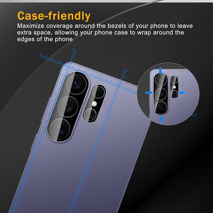 3 Pack Camera Lens Protector for Samsung Galaxy S26 Ultra | Tempered Glass,Anti-Fingerprint,9H Hardness,Scratch Resistant,Easy to Install,Bubble Free,HD Clarity - Image 3