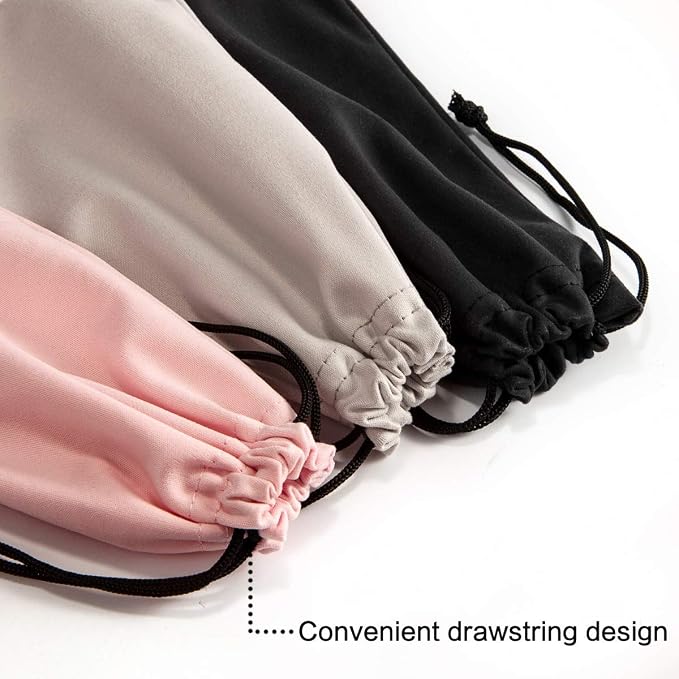 TRIUMPH VISION Glasses Case Soft Eyeglass Case Sunglass Pouch Cloth 3 Pack | Thick Microfiber Pouch Drawstring Pouch Eye Glass Bag Sunglasses Sleeve Storage, Lens Protection Cover,Cleaning Lens Screen - Image 3