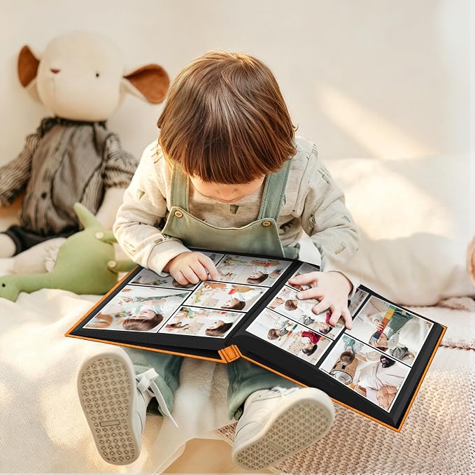 Popotop Photo Album 4x6 1000 Pockets for Wedding Gifts,Linen Hardcover Picture Albums for Family Anniversary Baby Vacation Pictures - Image 2