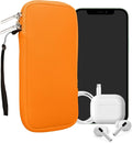 kwmobile Universal Phone Pouch Size XXL - 7" - Neoprene Smartphone Pouch with Zip - Water-Repellent Mobile Phone Case - Sleeve in Neon Orange by kwmobile