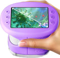 Odatay 2.4" 4K 1000X Digital Kids Microscope with 32G Card 12 Slides Purple | Long Distance Viewing, Portable Handheld Edu Gift Toys for Age 3-12, Exploring Bugs Plants at Home Classroom & Outdoor Travel by Odatay