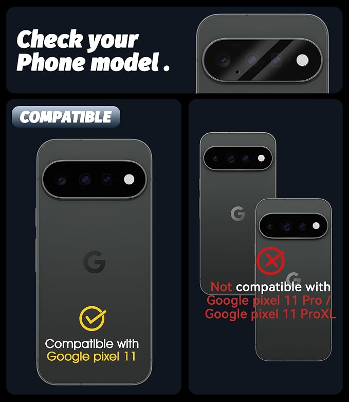 Orzero (5 Pack Camera Lens Protector Compatible for Google Pixel 11, Protector de Cámera Tempered Glass 9H Precise Camera Cutouts Anti-Scratch Does Not Affect Night Shots and Flash - Image 2
