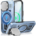Camera Stand Case for iPhone 17, [Compatible with MagSafe] [Lens Cover] 2025 Version Military Grade Protective Soft Case for iPhone 17 6.3 inch Men Women, Blue by WASTROYAL