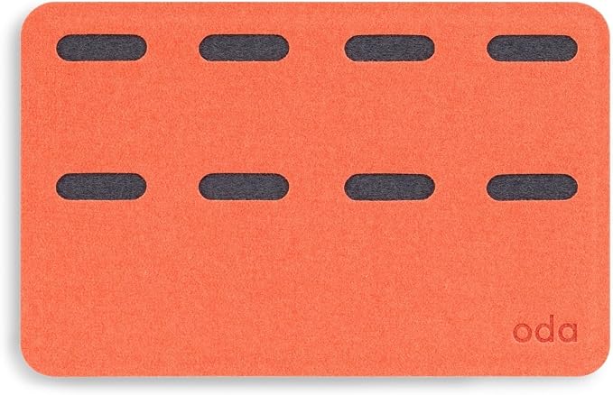ODA - Super Slim SD & microSD Card Holder - Fits in a Wallet - Microfiber - 1mm Thin (Orange, 8 microSD) by ODA