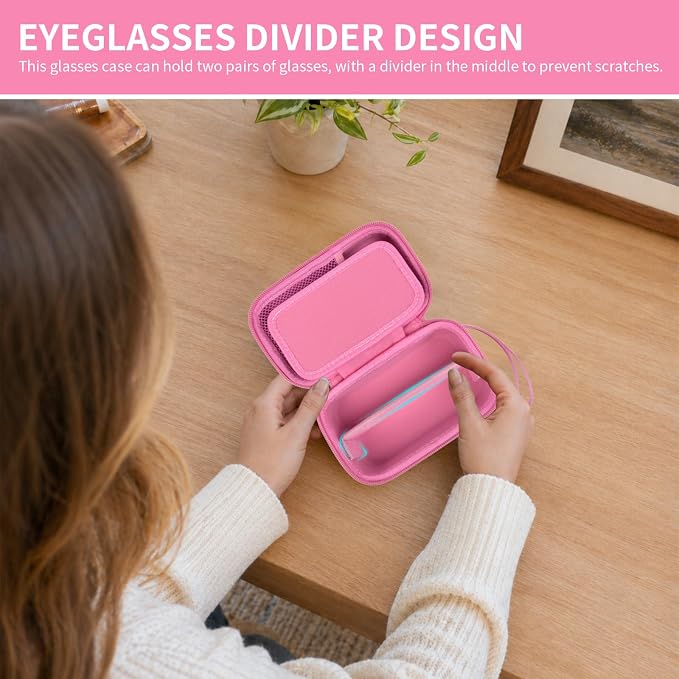 GWCASE Portable 2 in 1 Contact Lens Case and Glasses Case for 2 Pairs - Image 7