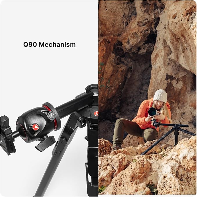 Manfrotto ONE Photo, Aluminum Tripod Kit, XPRO Ball Head Arca Swiss, 26.4lbs Load, 90° Horizontal Column, XTEND Legs Fast Setup, Modular Feet, Professional Photo Tripod Kit, DSLR & Mirrorless Cameras - Image 6