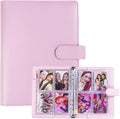 A5 Kpop Photocard Binder with 30 Pack 4-Pocket Card Pages, 6 Ring A5 Binder Card Collector Album with 240 Card Slots,PU Leather Binder Cover with Magnetic Buckle Closure for Organizing Trading Card by WITHYU