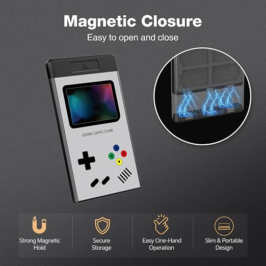 HEIYING Switch Game Case with 40 Precise Slots for Nintendo Switch 2 | Portable Game Card Case, Metal Shell with Soft Silicone Lining,Precise Slots, Magnetic Closure for Easy Storage & Access - Image 3