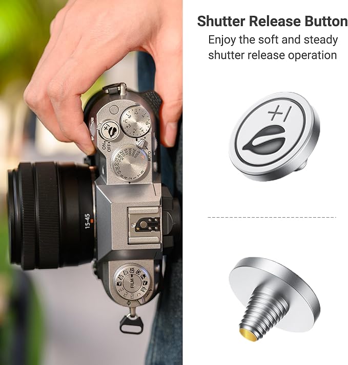 JJC Soft Shutter Release Button Fujifilm X100VI XT50 XM5, Leaf Pattern | for Fuji Fujifilm X-M5 X-T5 X-T4 X-50T X-T30 III II X-PRO3 X00 VI V X-E5 X-E4 X Half Leica Q3 M10 M9 RX10 IV III Nikon Zf Df - Image 4