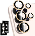 for Samsung Galaxy S26 Ultra Camera Lens Protector, Individual Metal Ring Tempered Glass Lens Cover, [Strong Adsorption] Scratch Resistant Ultra-Thin HD Clear Lens Cover, 1 Set-Gold Ring by Btscase