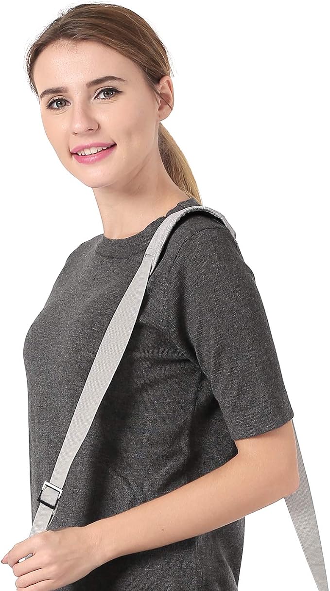 MOSISO 56 inch Shoulder Strap, Adjustable Soft Universal Non-Slip Strap | Thick Replacement Strap, Fit Padded with Metal Swivel Hooks for Laptop Shoulder Bag/Laptop Messenger Bag, Gray - Image 2