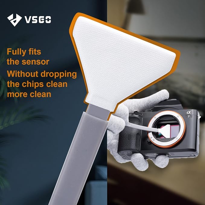 VSGO Full Frame Sensor Cleaning Kit VS-S03-12 | for Nikon Sony Canon DSLR Camera Cleaning, 12Pcs 24mm Full Frame Sensor Cleaning Swabs & 10ml Sensor Cleaner - Image 3