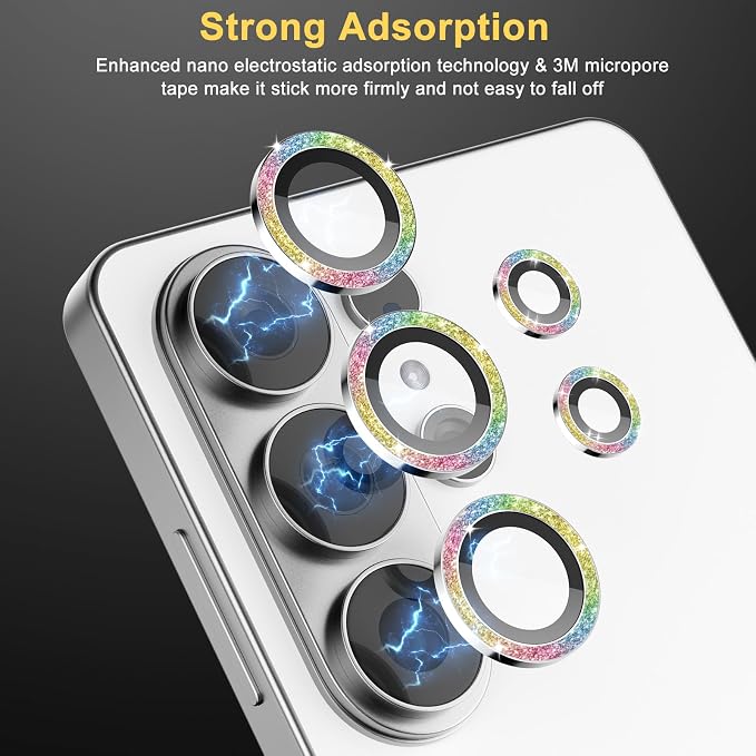 Camera Protector for Samsung Galaxy S26 Ultra, Glitter Colorful | Tempered Glass, Auto-align Tray, Easy Installation, Case Friendly, Anti-Scratch, HD Clear, Ultra Slim - Image 4