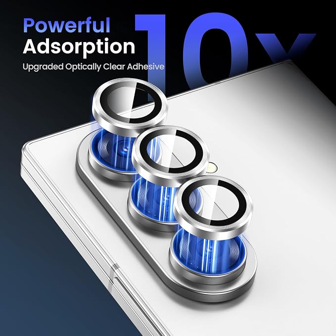 Tensea Camera Lens Protector for Samsung Galaxy Z Fold 8 Ultra/Z Fold 7 | 9H Tempered Glass Camera Cover Screen Protector Metal Individual Ring 【Case Friendly】【Installation Tray】【Military Protection】 - Image 4