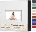 Popotop 4x6 Photo Album Holds 800 Pictures, Vegan Leather Hardcover | 800-Photos Capacity, Clear Slip-In Pockets, Extra-Large Collection Format, Front Photo Window, Gifts for Family Wedding Baby by Popotop