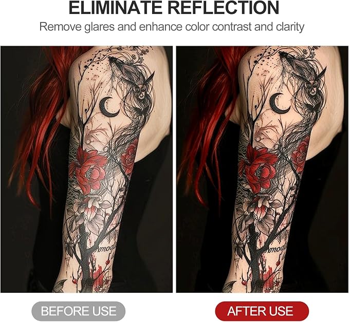 Tattoo Light Kit with 120LED and CPL Filter Lens, Polarized Light for Tattoo, Tattoo Equipment & Supplies, Compatible with iPhone DSLR Camera, Tattoo Lighting Lamp Food Photography Remove Glare - Image 2