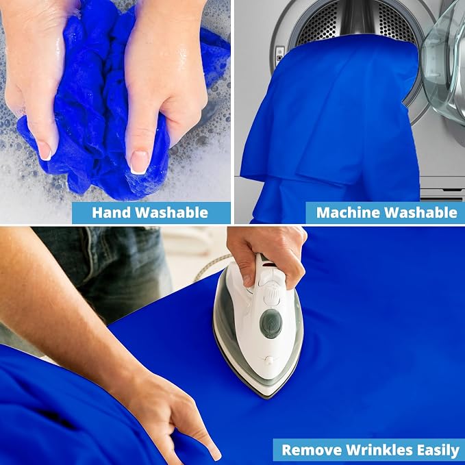 10 X 7 FT Royal Blue Backdrop for Photography, Polyester Fabric Background | Chromakey Blue Screen Photo Background Curtain Seamless for Video Meeting Photoshoot Party - Image 4