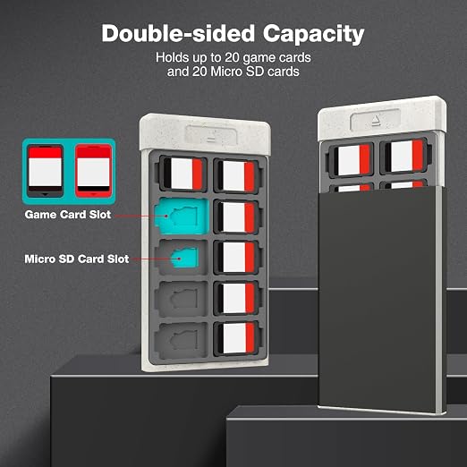 HEIYING Switch Game Case with 40 Precise Slots for Switch 2 / Micro SD Card | Portable Game Card Case, Metal Shell with Soft Silicone Lining, Precise Slots, Magnetic Closure for Easy Storage & Access - Image 2