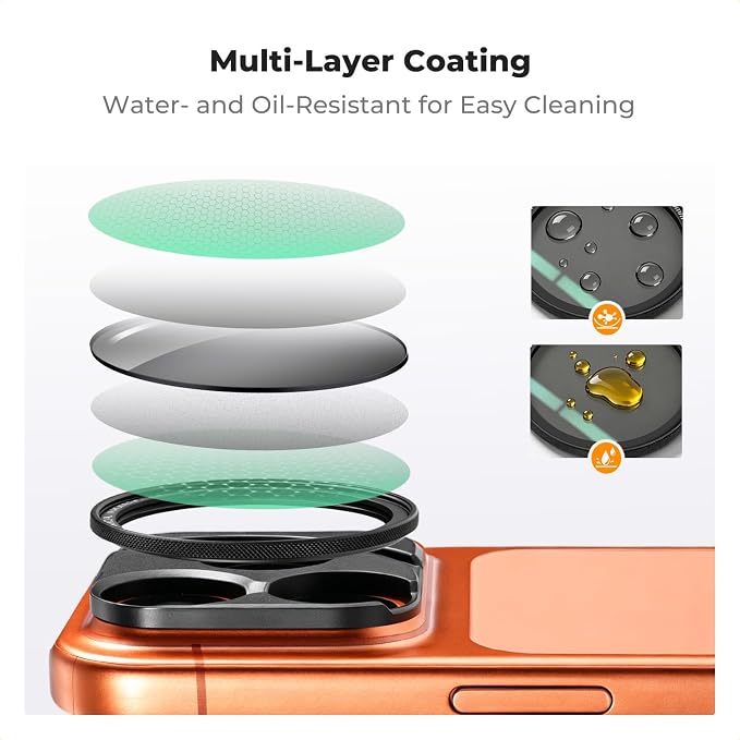 K&F CONCEPT Black Diffusion 1/4 Filter Compatible with iPhone 17-14 Pro/Max | 49mm Magnetic Black Diffusion 1/4 Lens Filter with Magnetic Press-Fit Mount, Softens highlights, Cinematic Aesthetic, FA302 - Image 6