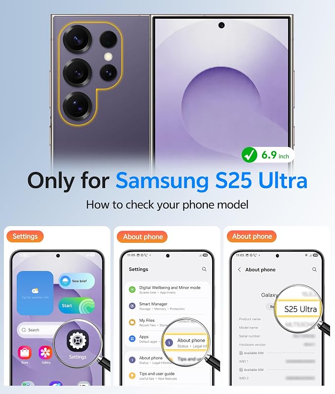 FNTCASE for Samsung Galaxy S25 Ultra Case, Compatible with Magsafe | Screen Protector, Full Camera Protection, Translucent Matte, 14FT Military Grade Drop Proof, Protective Phone Cover - Image 2