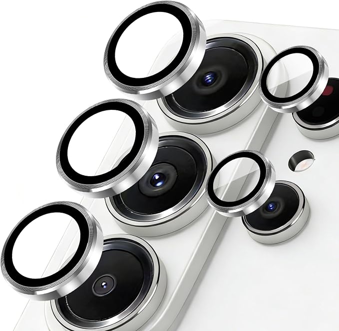 SiHPuoy 2Set Camera Lens Protector for Samsung Galaxy S26 Ultra, Silver | 9H+ Tempered Glass, Military Grade Shatterproof, Anti-Scratch,Case Friendly,HD Metal Camera Cover,Does not Affect Night Shots by SiHPuoy