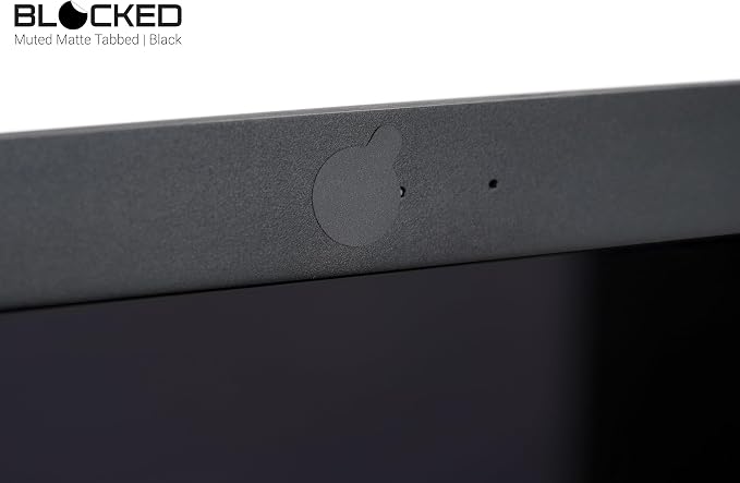 Blocked Original Vinyl Webcam Cover Stickers | Restickable & Stackable Privacy Covers | for All Camera-endable Devices | 3-Sizes | 57 Black Tabbed (Muted Matte) - Image 5
