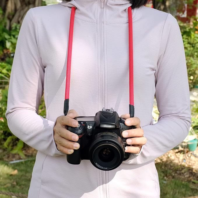 Vintage Camera Neck Strap,Nylon Rope Camera Shoulder Straps for Photographers Film DSLR - Image 4