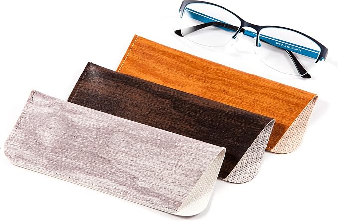 TRIUMPH VISION 3 Pack Reading Glasses Pouch Soft Case Eyeglass Sleeve Slim | Alternative to Bulky Case in bag, Lightweight Lined Padded Protect Optical lens Slip in, Cute Pattern Portable for Daily Use - Image 5