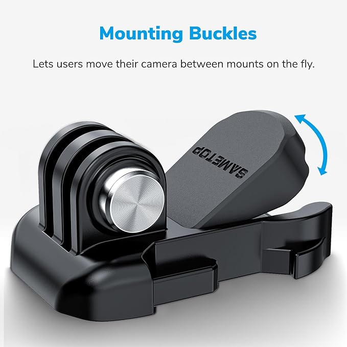 Helmet Sticky Mounts Adhesive Buckle Mount Accessories for GoPro | Screw Kit, for Go Pro Hero 13 12 11 10 Max 9 8 7 6 5 Session Mission DJI Osmo Insta360 AKASO Action Cameras, 12 in 1 - Image 5