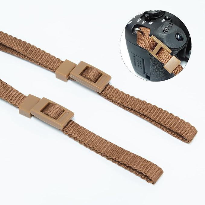 TENOC Vintage Camera Strap 1 Pack, Canvas Herringbone Neck Shoulder Strap with Quick Release Buckles for DSLR/SLR/Mirrorless, Universal Retro Anti-Slip Belt, Adjustable Length (Brown) - Image 3