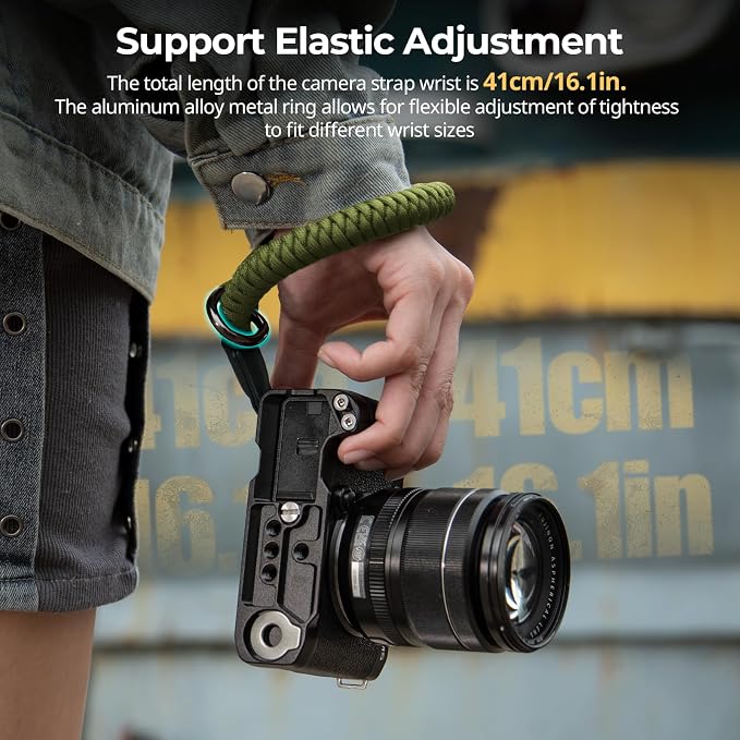 SMALLRIG Camera Wrist Strap, Universal Braided Camera Hand Strap | Adjustable Safety Strap Compatible for DSLR or Mirrorless Camera(Green) - Image 3