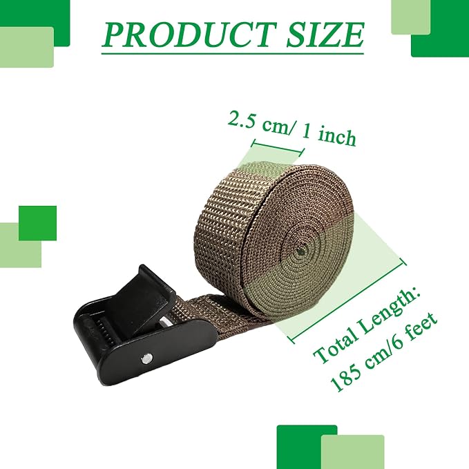 4 Pack Trail & Game Camera Mount Tree Straps with Snap, 185cm/6ft Foldable Nylon Fiber Strap Portable UV Resistant Sturdy Buckle Easy to Use for Trail Cameras Accessory - Image 2