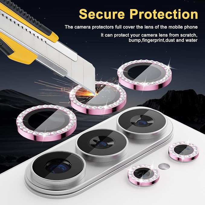 Camera Lens Protector for Samsung Galaxy S26 Ultra, Diamond Pink | Tempered Glass, Auto-align Tray, Easy Installation, Case Friendly, Anti-Scratch, HD Clear, Ultra Slim - Image 2
