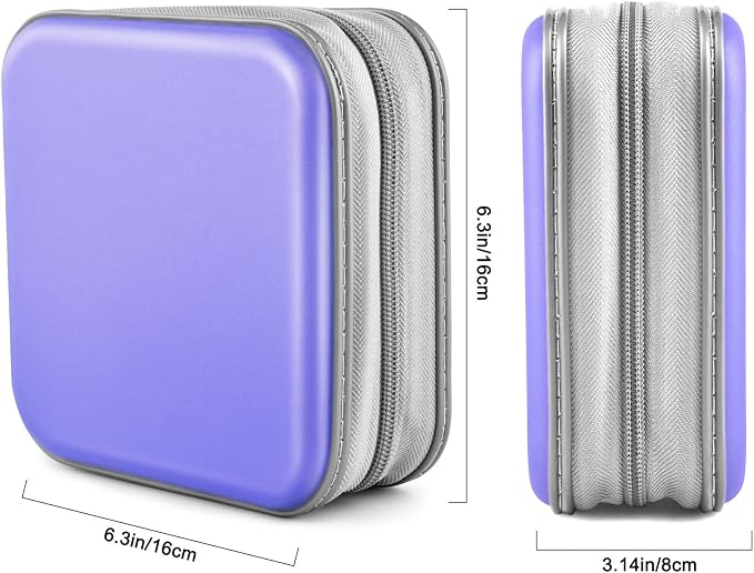48‑Capacity Hard Plastic CD/DVD Binder for Car, Home & Travel | Zipper‑DVD Organizer, Scratch‑Resistant Sleeves Shield Discs From Dust & Damp; Stores Music, Video, Gaming & Blu‑ray Discs - Image 6