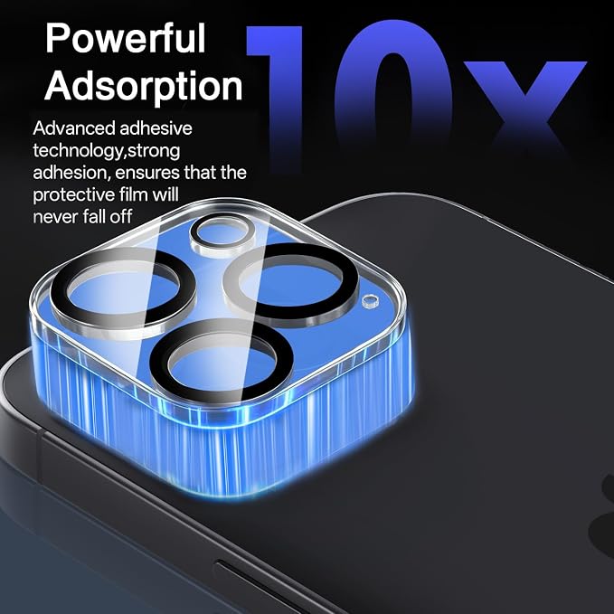 Wiaocit Camera Lens Protector for iPhone 16 Pro/iPhone 16 Pro Max | 3 Pack, 9H Tempered Glass , Ultra HD, Anti-Scratch, Case Friendly - Image 3