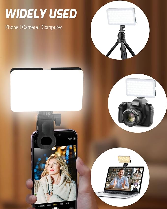 Portable Selfie Light for iPhone: 90 LED Rechargeable Phone Fill Lights, Ring Light for Camera Picture, Makeup Photo, Video Conferences, Laptop Use, Zoom Meetings, TikTok, Vlog Photography - Image 4