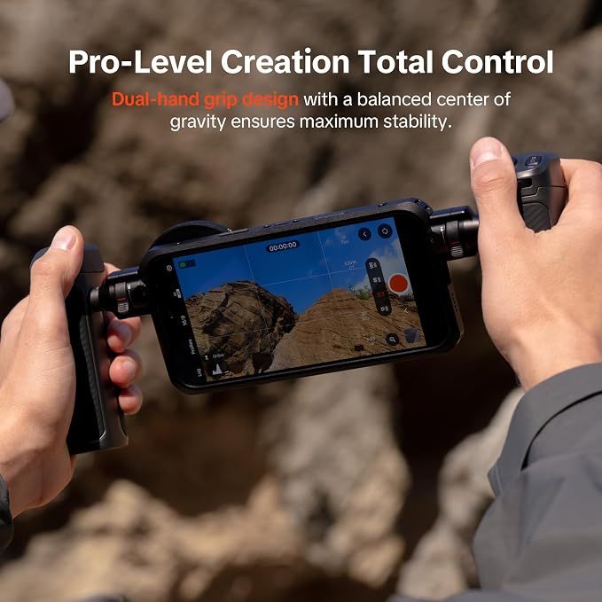 PGYTECH ProShot Phone Video Cage for iPhone 17 Pro, Dual Handheld Kit | Quick Release Phone Rig with Bluetooth Remote, Aluminum Phone Cage with Cold Shoe 67mm Filter Ring for Vlog/Video Recording - Image 3