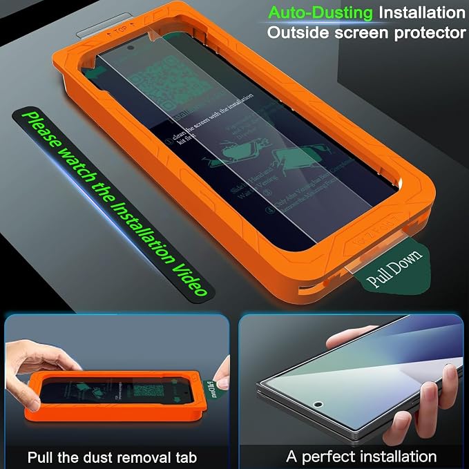 IMBZBK 9 in 1 Screen Protector for Samsung Galaxy Z Fold 8 Ultra/Z Fold 7 | 9H+ Hardness, Military Grade Shatterproof, Case Friendly, Bubble Free Auto-Dust Removal, 3+3+3 Pack - Image 3